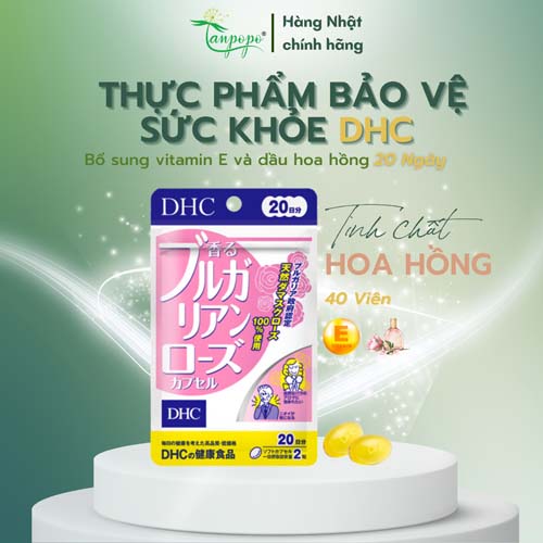 Viên uống Tinh chất hoa hồng thơm cơ thể DHC 40 viên (20 ngày)